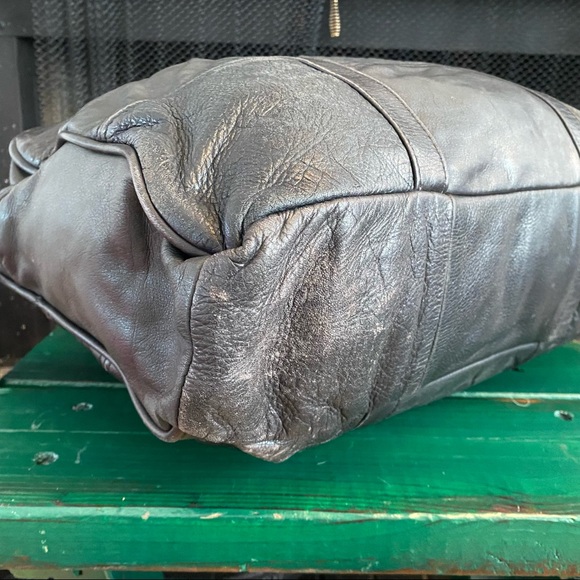 Ping Vintage Leather Duffle Bag Shoulder Golf Carry On Black 90s Weekender - Picture 10 of 12